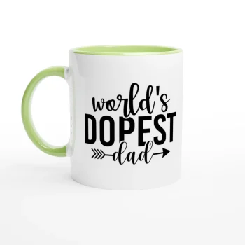 World's Dopest Dad 01 Mug | 11oz Ceramic Coffee Mug - Funny Quotes, Mugs