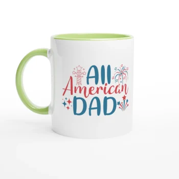 All American Dad 01 Ceramic Coffee Mug 11oz - Patriotic, Mugs