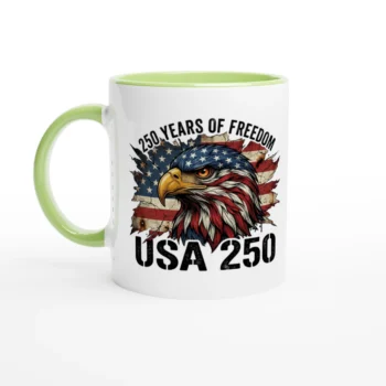 250 Years Freedom 1776-2026 Patriotic Coffee Mug - All Apparel & Gifts, 4th of July Patriotic Shirts & Gifts, Mugs