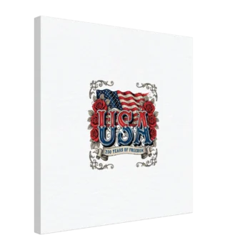 250 Years Freedom 1776-2026 Patriotic Canvas Print - All Apparel & Gifts, Canvas & Posters, 4th of July Patriotic Shirts & Gifts