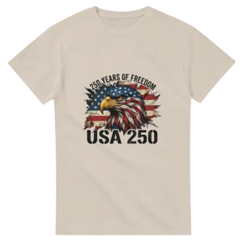 250 Years Freedom Patriotic T-Shirt 1776-2026 - All Apparel & Gifts, 4th of July Patriotic Shirts & Gifts, T-Shirts
