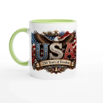 250 Years Freedom 1776-2026 Patriotic USA Mug - All Apparel & Gifts, 4th of July Patriotic Shirts & Gifts, Mugs