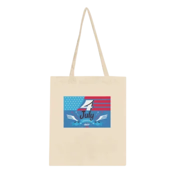 4th of July Canvas Tote Bag | Sturdy Reusable - All Apparel & Gifts, 4th of July Patriotic Shirts & Gifts, Tote bag
