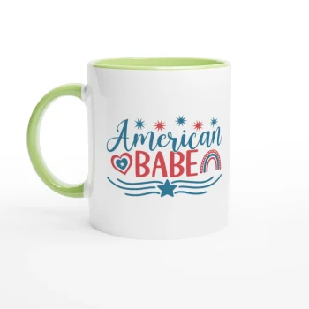 American Babe 01 Ceramic Coffee Mug 11oz - Patriotic, Mugs