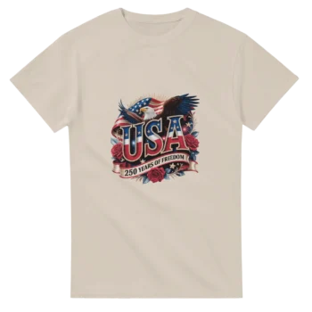 250 Years Freedom Patriotic 1776-2026 Tee - All Apparel & Gifts, 4th of July Patriotic Shirts & Gifts, T-Shirts
