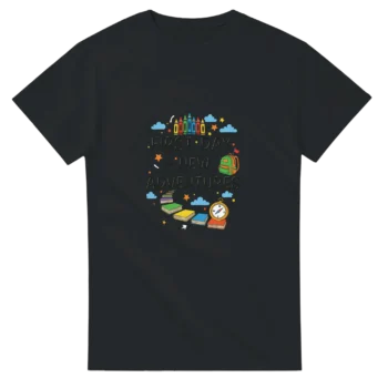 First Day of School Graphic Tee | Unisex Cotton Shirt - All Apparel & Gifts, Funny Quotes, T-Shirts