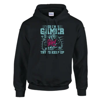 Girl Gamer Hoodie - Yes I'm a Girl Gamer Pullover - All Apparel & Gifts, Hoodies, Video & Games