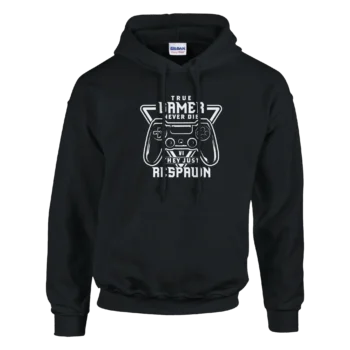 True Gamer Never Die Pullover Hoodie - All Apparel & Gifts, Hoodies, Video & Games