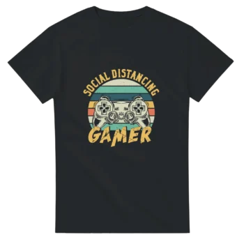 Social Distancing Gamer T-Shirt | Funny Gaming Tee - All Apparel & Gifts, T-Shirts, Video & Games