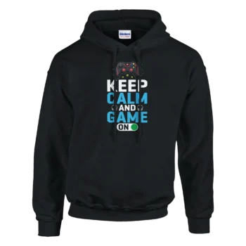 Keep Calm and Game On Pullover Hoodie - All Apparel & Gifts, Hoodies, Video & Games