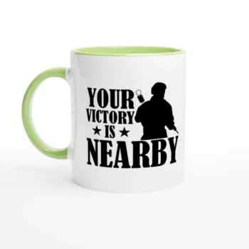 Victory is Nearby 11oz Ceramic Coffee Mug - All Apparel & Gifts, Military, Mugs