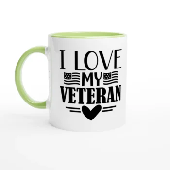 I Love My Veteran SVG Coffee Mug 11oz - All Apparel & Gifts, Military, Mugs