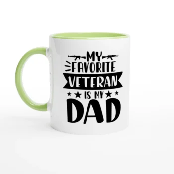 My Favorite Veteran is My Dad SVG Mug - All Apparel & Gifts, Military, Mugs