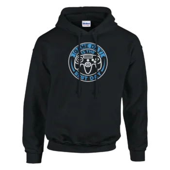 Game Day Typography Hoodie | Warm Fleece Pullover - All Apparel & Gifts, Hoodies, Video & Games