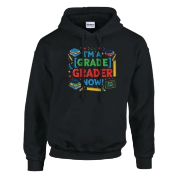 First Day of School Hoodie | Cozy Pullover Sweatshirt - All Apparel & Gifts, Funny Quotes, Hoodies
