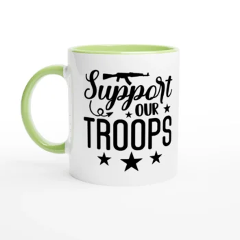 Support Our Troops Ceramic Coffee Mug 11oz - All Apparel & Gifts, Military, Mugs