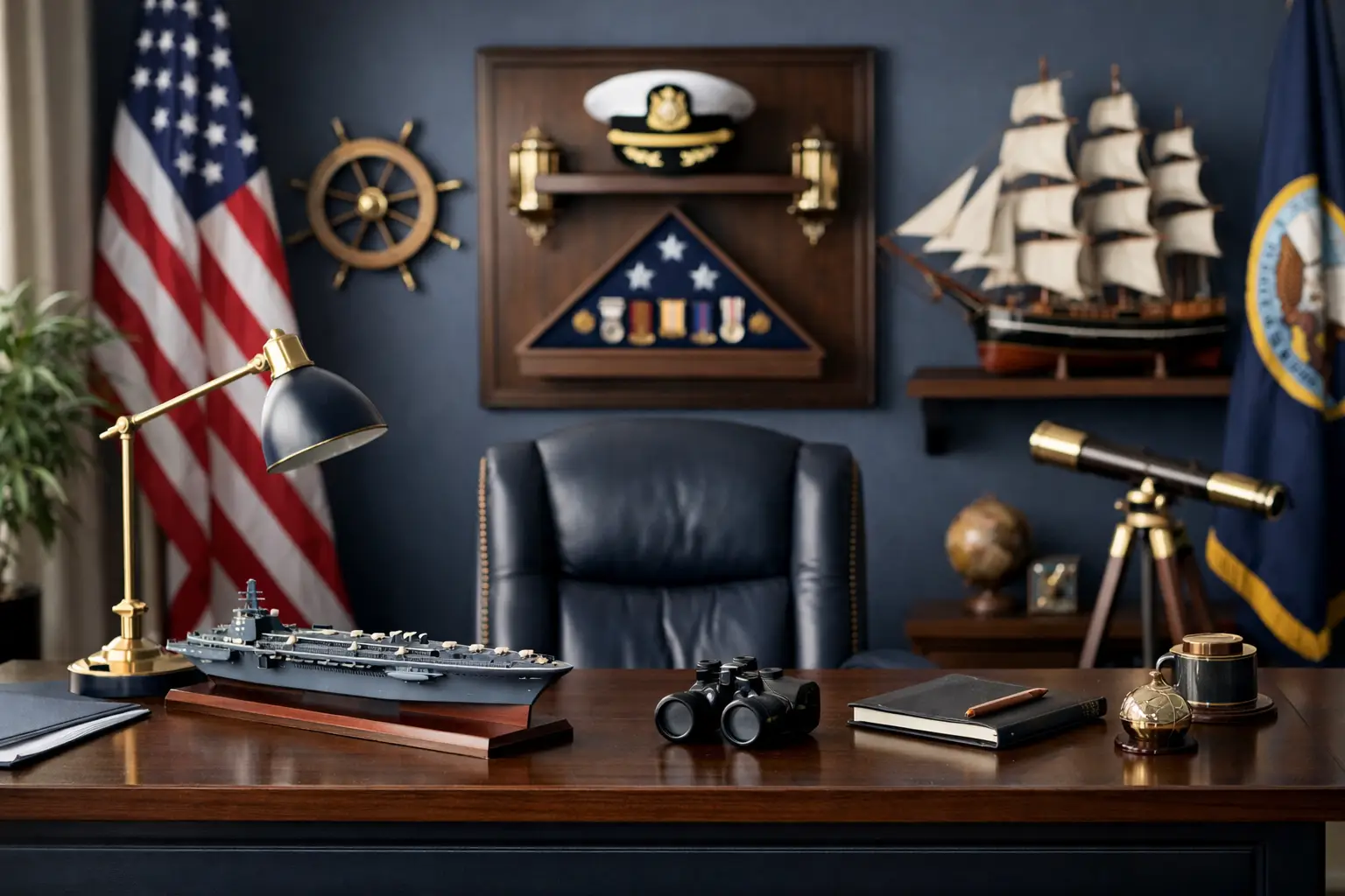 Navy Themed Home Office Ideas With Real Pride