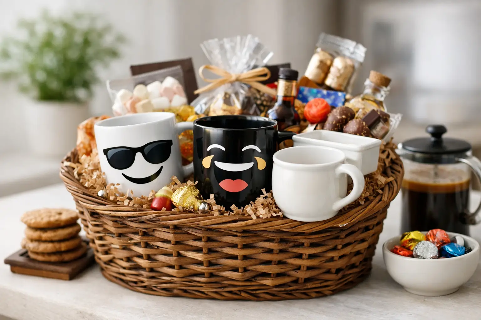 12 Funny Mug Gift Basket Examples That Land